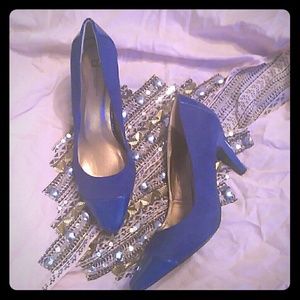 Blue Suede Heels